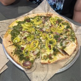Pesto based pizza Pesto based pizza