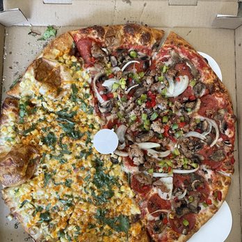 Rose City Pizza - 16 inch Half Elote Half Deluxe - Pizza Near Me - Rosemead, California Rose City Pizza - 16 inch Half Elote Half Deluxe - Pizza Near Me - Rosemead, California