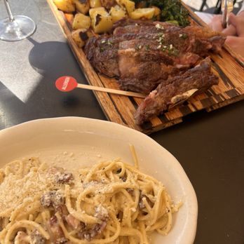 Bar 'Cino Newport - Carbonara and 22 oz. Bone-In Ribeye (A Tavola, Dinner for 2)* - Bars Near Me - Newport, Rhode Island