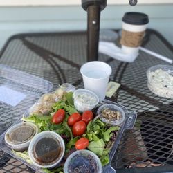Castagnola Deli & Cafe - Spring Salad and a Cappuccino. Both excellent choices.