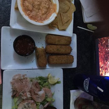 Surfside Taphouse - Buffalo Chicken Dip, Mozzarella Sticks, and Peel N Eat Shrimp! Sorry for bad lighting - Bars Near Me - Clearwater, Florida