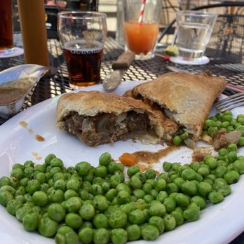 Eagan Arms Public House - Cornish meat pasty and garden peas - Irish Pub Near Me - Saint Paul, Minnesota Eagan Arms Public House - Cornish meat pasty and garden peas - Irish Pub Near Me - Saint Paul, Minnesota
