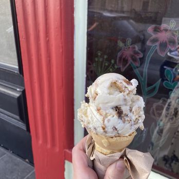 The Carp Custom Creamery - Single scoop butterscotch in a cone - Ice Cream & Frozen Yogurt Near Me - Ottawa, Ontario