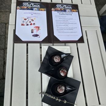 McClain Cellars - Chocolate pairing - Wine Tasting Room Near Me - Solvang, California