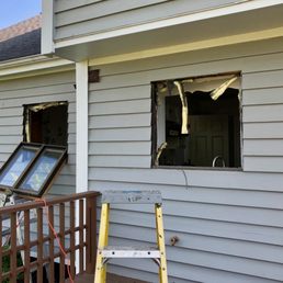 Old windows coming out.