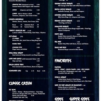 Crawpappy's Bar and Grill - Menu page 2 - Sports Bars Near Me - Tulsa, Oklahoma