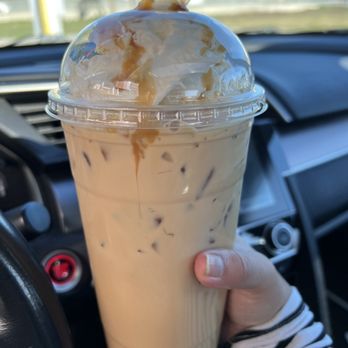 The Cajun Coffee Shack - Large iced creme brûlée - Coffee & Tea Near Me - San Antonio, Texas
