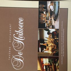 De Heihoeve - De menu kaart, inclusief adres en openingstijden