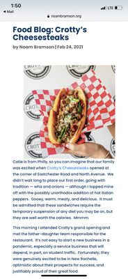 Menu photo 7 Crotty’s Cheesesteaks New Rochelle, NY