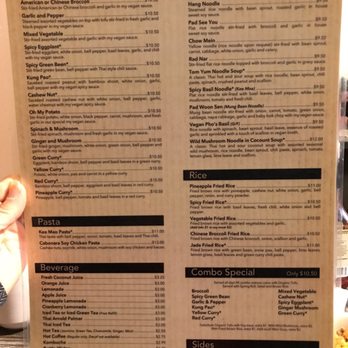 My Vegan - Back of Menu - Thai Near Me - Pasadena, California