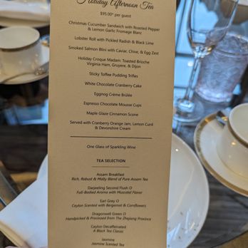 The Lounge - Holiday tea menu - Lounges Near Me - Washington, DC, District of Columbia