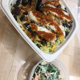 jamaica jerk chicken bowl + kale slaw jamaica jerk chicken bowl + kale slaw