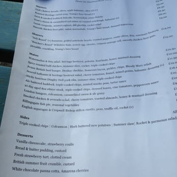 The Wood House - Menu - Pubs Near Me - London, XGL