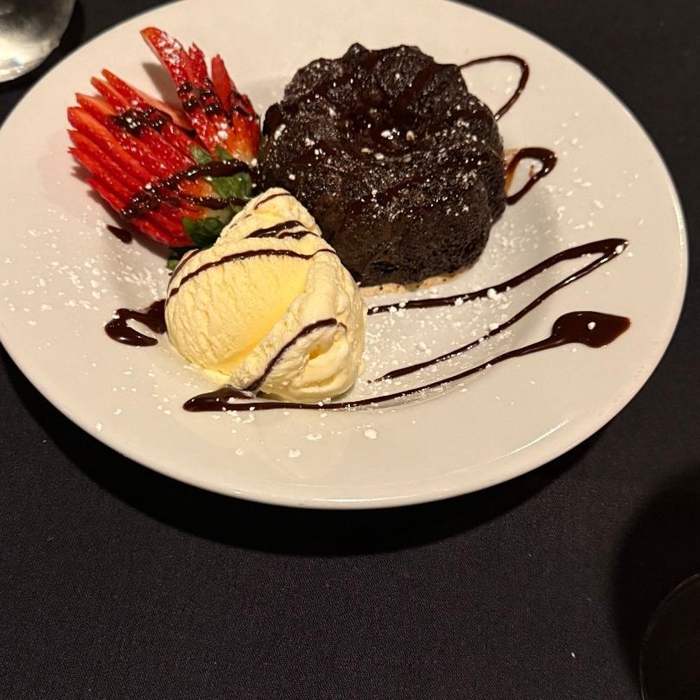 Chocolate Lave Cake w/ Vanilla Ice Cream - Very Good