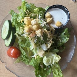 Peppermill Bar & Grill - Fresh house salad with ranch.