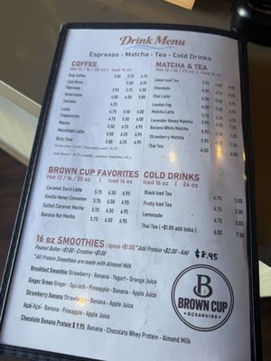 Menu photo 1 Brown Cup Cafe Oceanside, CA