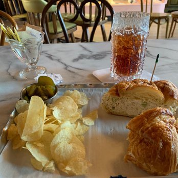 Ritual Luncheonette & Bar - Chicken Salad Sandwich, chips and sweet pickles, Sweet Tea. - Desserts Near Me - Jacksonville, Texas