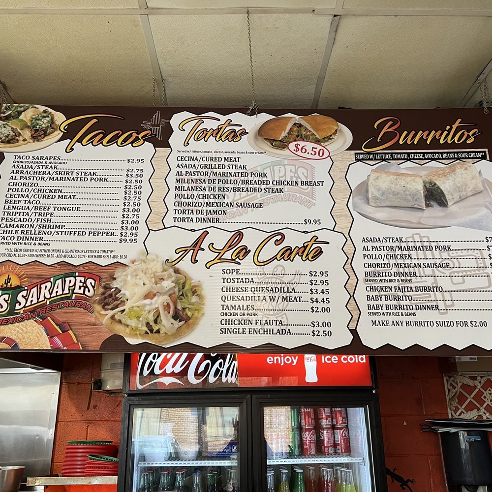 Los Sarapes - The menu - Mexican Near Me - Midlothian, Illinois