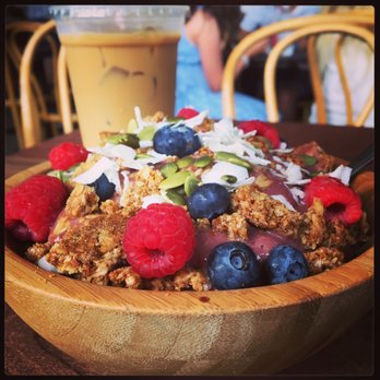 Cool Beans Cafe - Açai bowl. Looks promising, right?! Turned to water consistency in literally 5 minutes. So I ate the toppings instead. - Coffee & Tea Near Me - Narragansett, Rhode Island