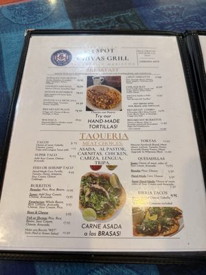Menu photo 2 5 Spot Chivas Grill San Jose, CA Menu photo 2 5 Spot Chivas Grill San Jose, CA