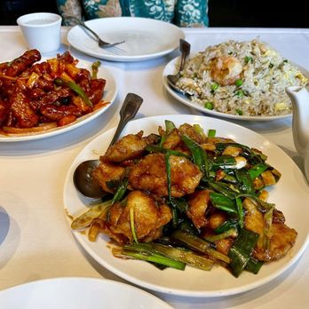 Panda Inn - Sweet & Sour Pork and Gingered Fish /w Scallions both really good. A nice char on the pork, and the fish was not overly salty. - Chinese Near Me - Ontario, California