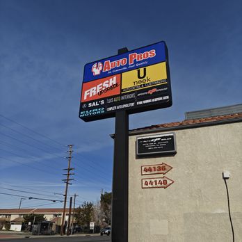 Auto Pros - Our sign visible on 10th St W - Auto Repair Near Me - Lancaster, California Auto Pros - Our sign visible on 10th St W - Auto Repair Near Me - Lancaster, California