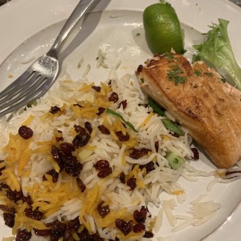 Seven Valleys - Grilled salmon with zereshk ZereshkPolo - Persian/Iranian Near Me - Hoboken, New Jersey