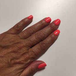 Dip powder manicure.