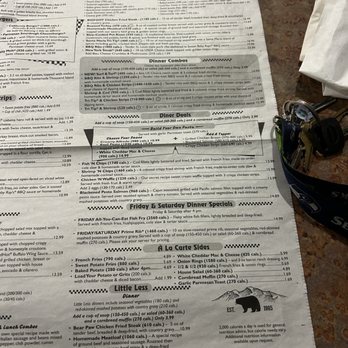 Black Bear Diner El Paso - The second page of the inside of the menu - Diners Near Me - El Paso, Texas
