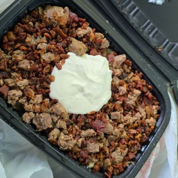 Rocky Top Taters - Steak potato without peppers, onions, crispy onions, or chives. - Food Trucks Near Me Rocky Top Taters - Steak potato without peppers, onions, crispy onions, or chives. - Food Trucks Near Me