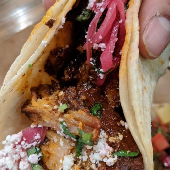 Taco Bamba Springfield - Close up of the goodness of the Chicharron taco - Tacos Near Me - Springfield, Virginia