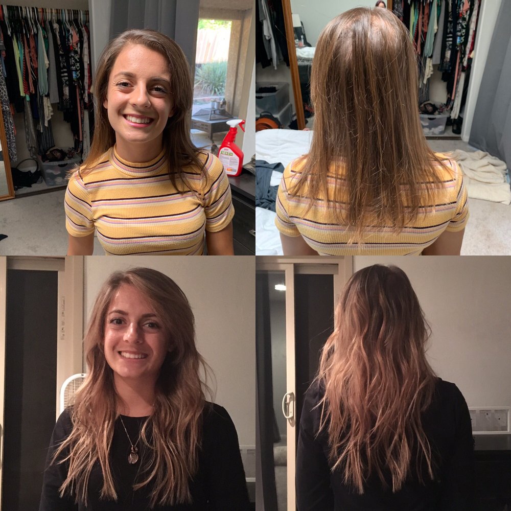 Before and after photos of my hair. So in love with it! Before and after photos of my hair. So in love with it!