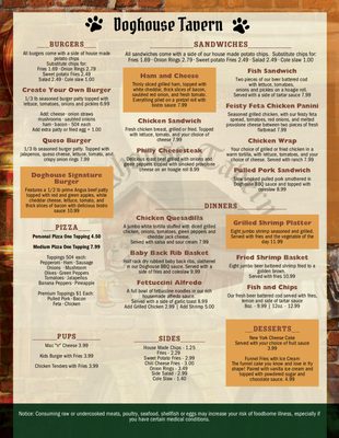 Menu photo 3 Doghouse Tavern Memphis, MI