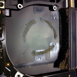 This MacBook pro was overheating and the cause was from too much dust in the case.