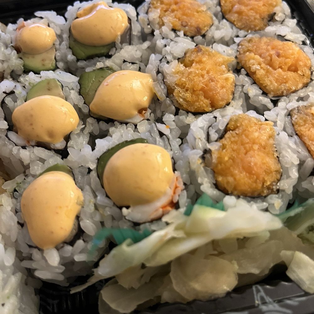 sake bomb - Shrimp Avocado Spicy sauce and Spicy Yellowtail - Japanese Near Me - CICERO, New York sake bomb - Shrimp Avocado Spicy sauce and Spicy Yellowtail - Japanese Near Me - CICERO, New York