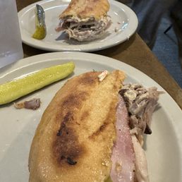 A shared Cuban sandwich! A shared Cuban sandwich!