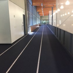 Wade King Student Recreation Center - 10.5 laps = 1 mile.