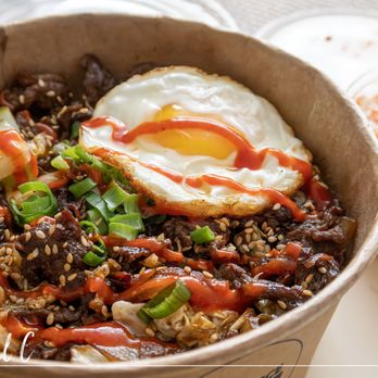 BBQ+RICE - Buena Park - Bulgogi Beef Bowl with a fried egg - Korean Near Me - Buena Park, California BBQ+RICE - Buena Park - Bulgogi Beef Bowl with a fried egg - Korean Near Me - Buena Park, California