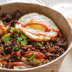 BBQ+RICE - Buena Park - Bulgogi Beef Bowl with a fried egg