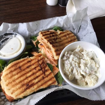 Deli Diner - Grilled salmon sandwich with the finest potato salad known to mankind - Delis Near Me - Collins, Mississippi Deli Diner - Grilled salmon sandwich with the finest potato salad known to mankind - Delis Near Me - Collins, Mississippi