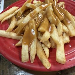 Fries with brown gravy Fries with brown gravy