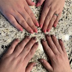 My nails and my sisters nails done by Hannah