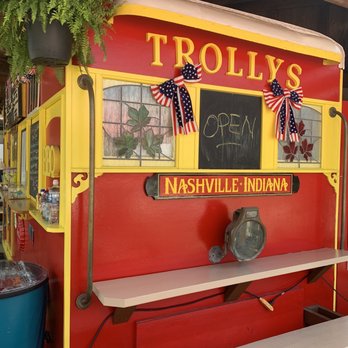 Trolly's BBQ - a red and yellow food truck - Barbeque Near Me - Nashville, Indiana Trolly's BBQ - a red and yellow food truck - Barbeque Near Me - Nashville, Indiana