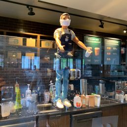 Masked-up Mascot Barrista Masked-up Mascot Barrista