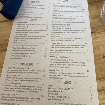 Seaworthy Kitchen & Bar - Food menu 4/10/26 - Seafood Near Me - Carolina Beach, North Carolina