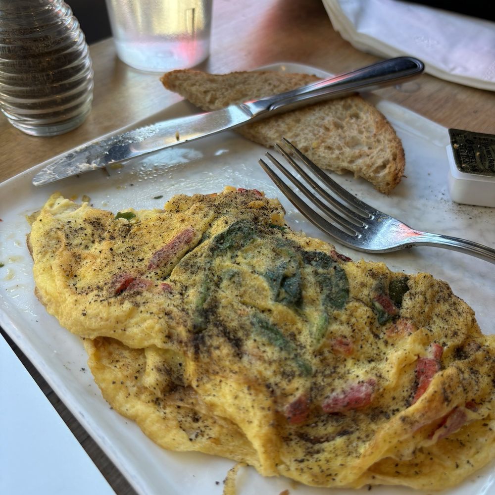 Tosti Cafe & Kitchen - Veggie & Cheddar Omelet w/toast - Coffee & Tea Near Me - Hoboken, New Jersey Tosti Cafe & Kitchen - Veggie & Cheddar Omelet w/toast - Coffee & Tea Near Me - Hoboken, New Jersey