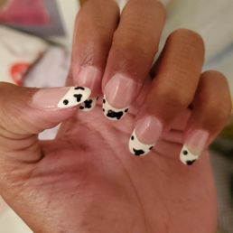 Cow print French tips! Cow print French tips!