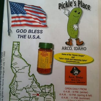 Pickle's Place - Menu cover - Burgers Near Me - Arco, Idaho