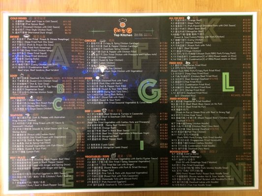 Menu photo 1 Top Kitchen Wellington, WGN