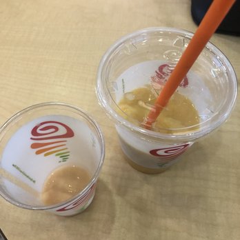 Jamba - Monday, April 8, 2019: my banana-orange-strawberry smoothie, plus a sample of White Gummy from their secret menu! - Juice Bars & Smoothies Near Me - Reno, Nevada Jamba - Monday, April 8, 2019: my banana-orange-strawberry smoothie, plus a sample of White Gummy from their secret menu! - Juice Bars & Smoothies Near Me - Reno, Nevada